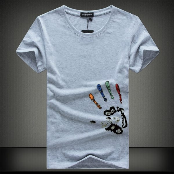 Hand Print Design T-Shirt - Super-Tees