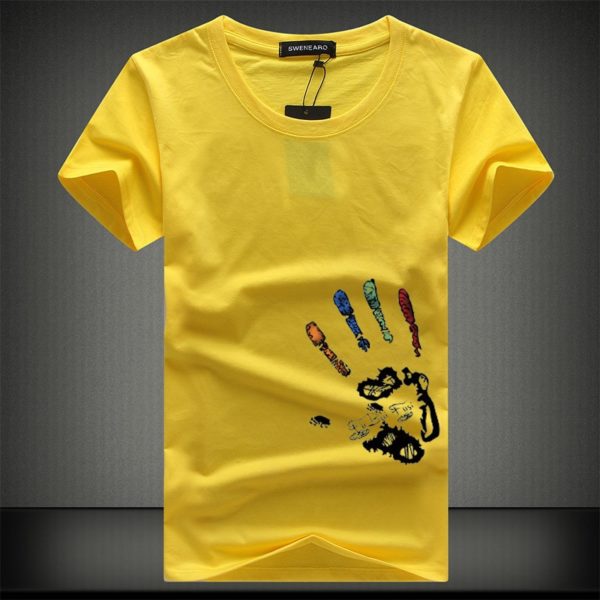 Hand Print Design T-Shirt - Image 6
