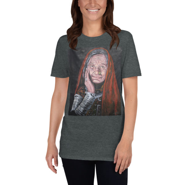 Old Lady India Design T-Shirt - Image 8
