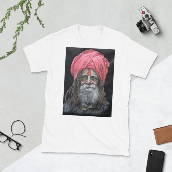 Wise Man in Turban Design T-Shirt - Image 4