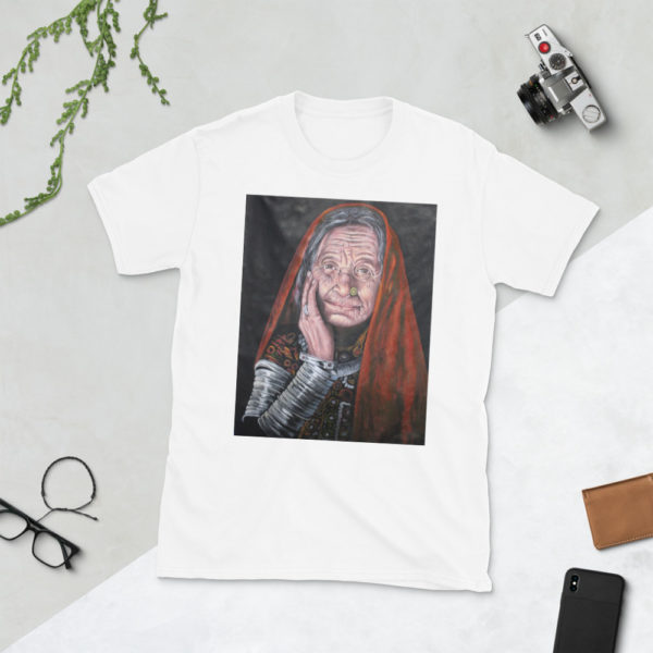 Old Lady India Design T-Shirt - Image 3