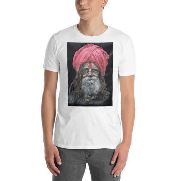 Wise Man in Turban Design T-Shirt - Image 2