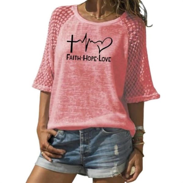New Faith Hope Love T-Shirt - Image 3