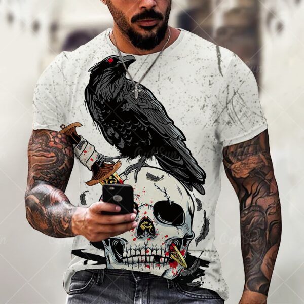 3D Printing Horror Skull Men's T-Shirt - Image 5