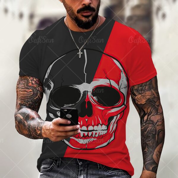 3D Printing Horror Skull Men's T-Shirt - Image 6