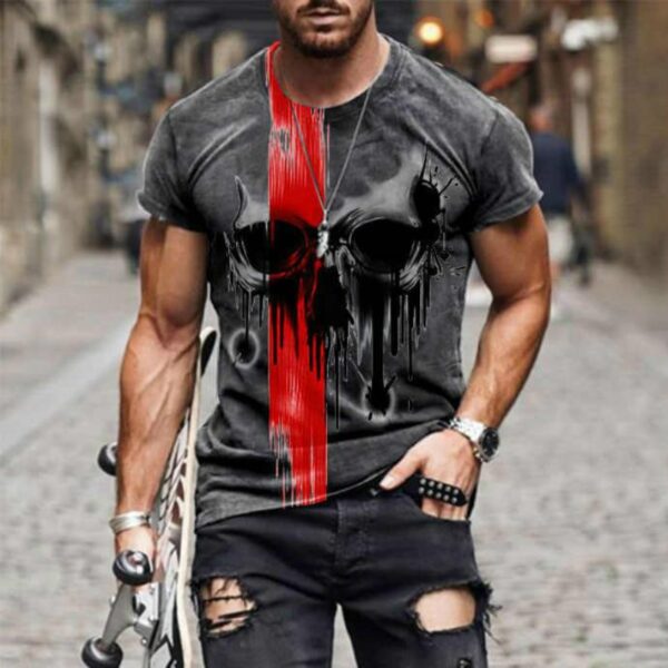 3D Printing Horror Skull Men's T-Shirt - Image 2