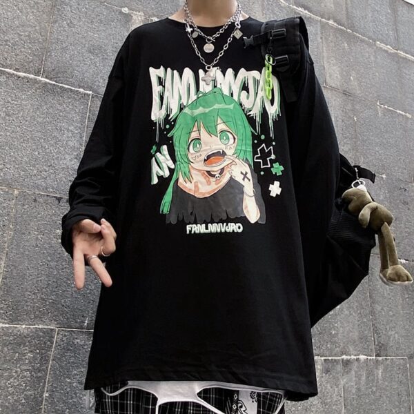 Anime Harajuku Loose Long Sleeve T-shirt