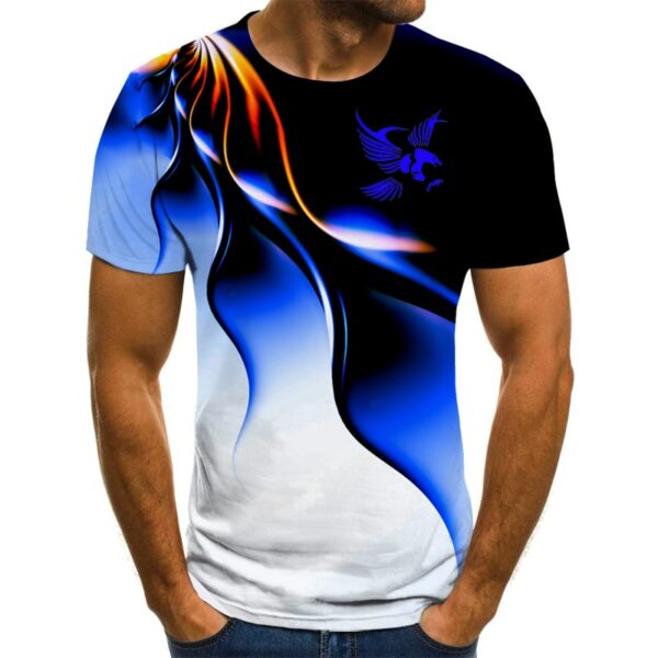 3D Eagle Print Design T-Shirt - Image 2
