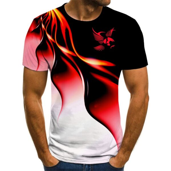 3D Eagle Print Design T-Shirt - Image 3