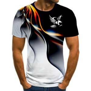 3D Eagle Print Design T-Shirt