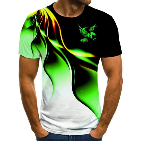 3D Eagle Print Design T-Shirt - Image 5