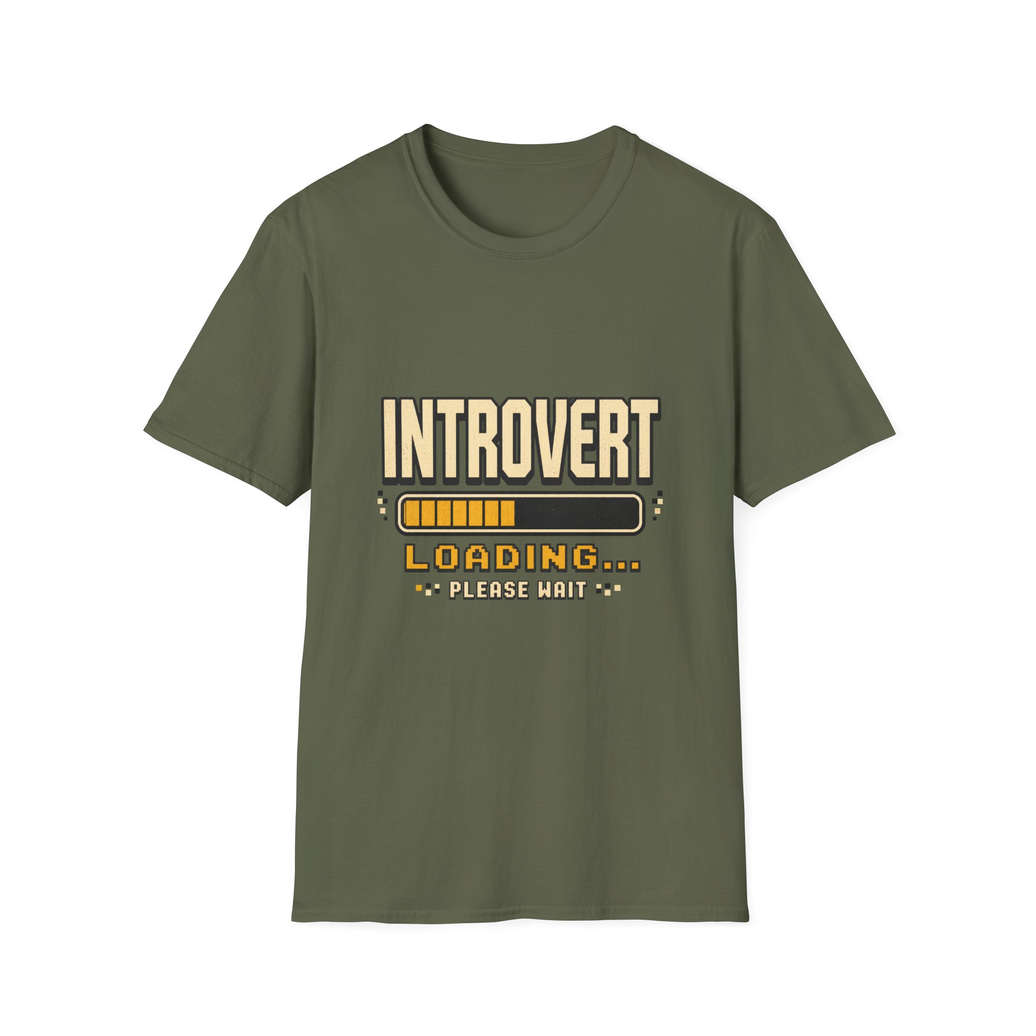 Introvert Loading Graphic Tee | Introvert Shirt, Loading Bar Design - Image 11