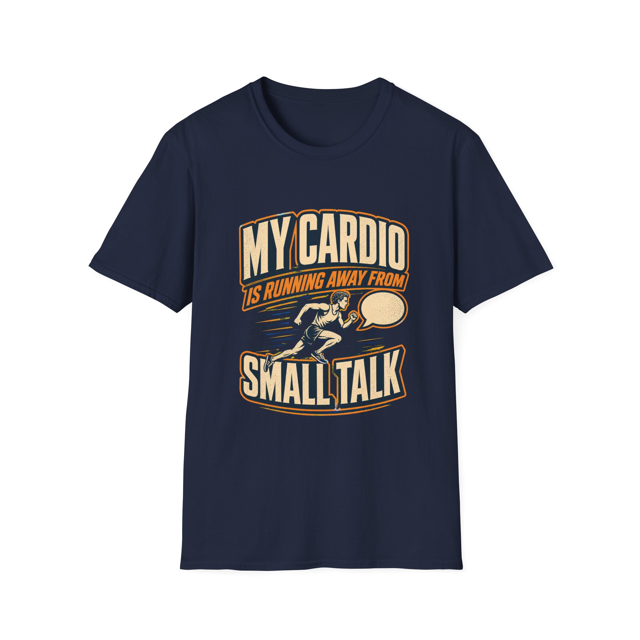 My Cardio Is Running Away From Small Talk T-Shirt | Funny Workout Tee - Image 17