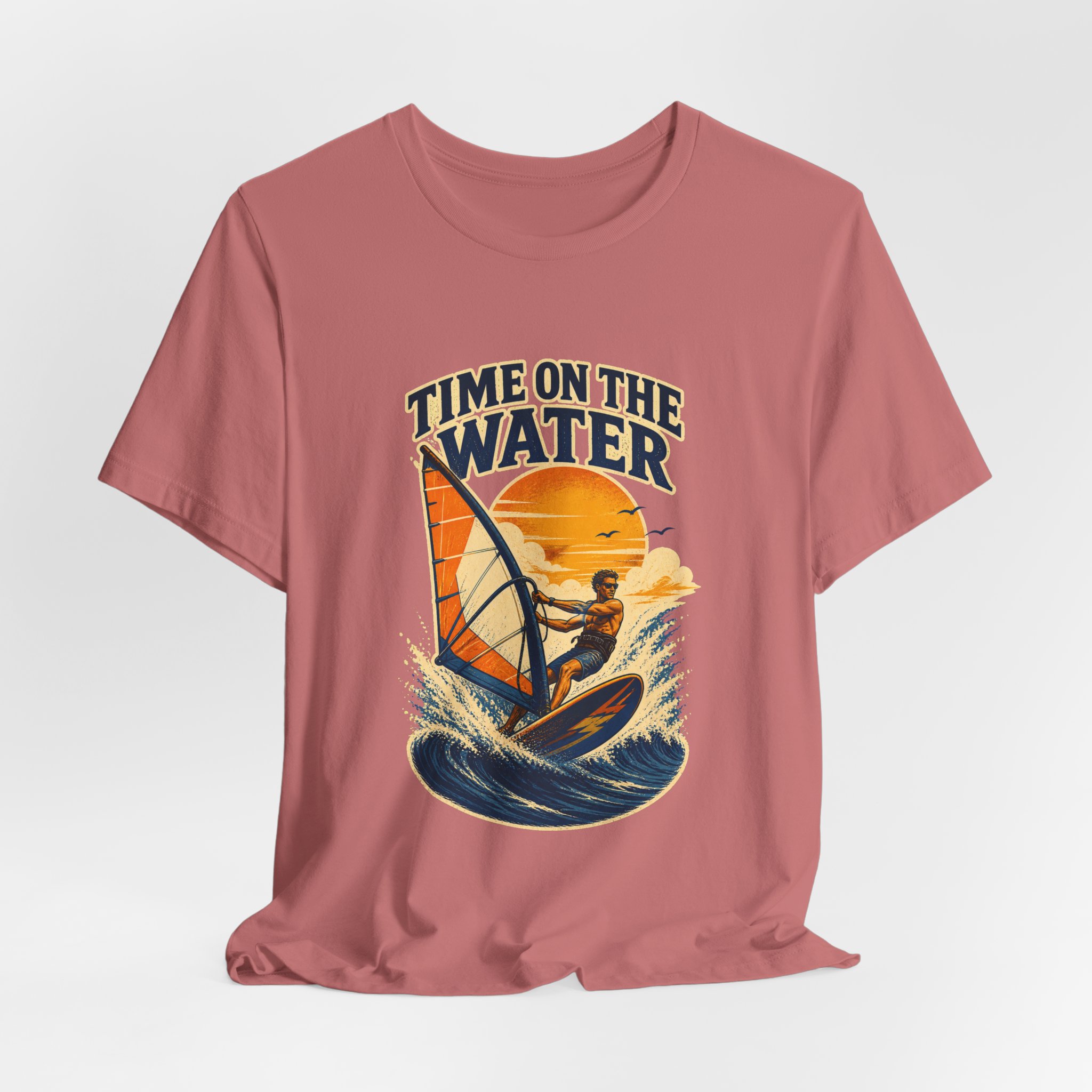 Time on the Water windsurfing tee | Sailboard graphic shirt - Image 10