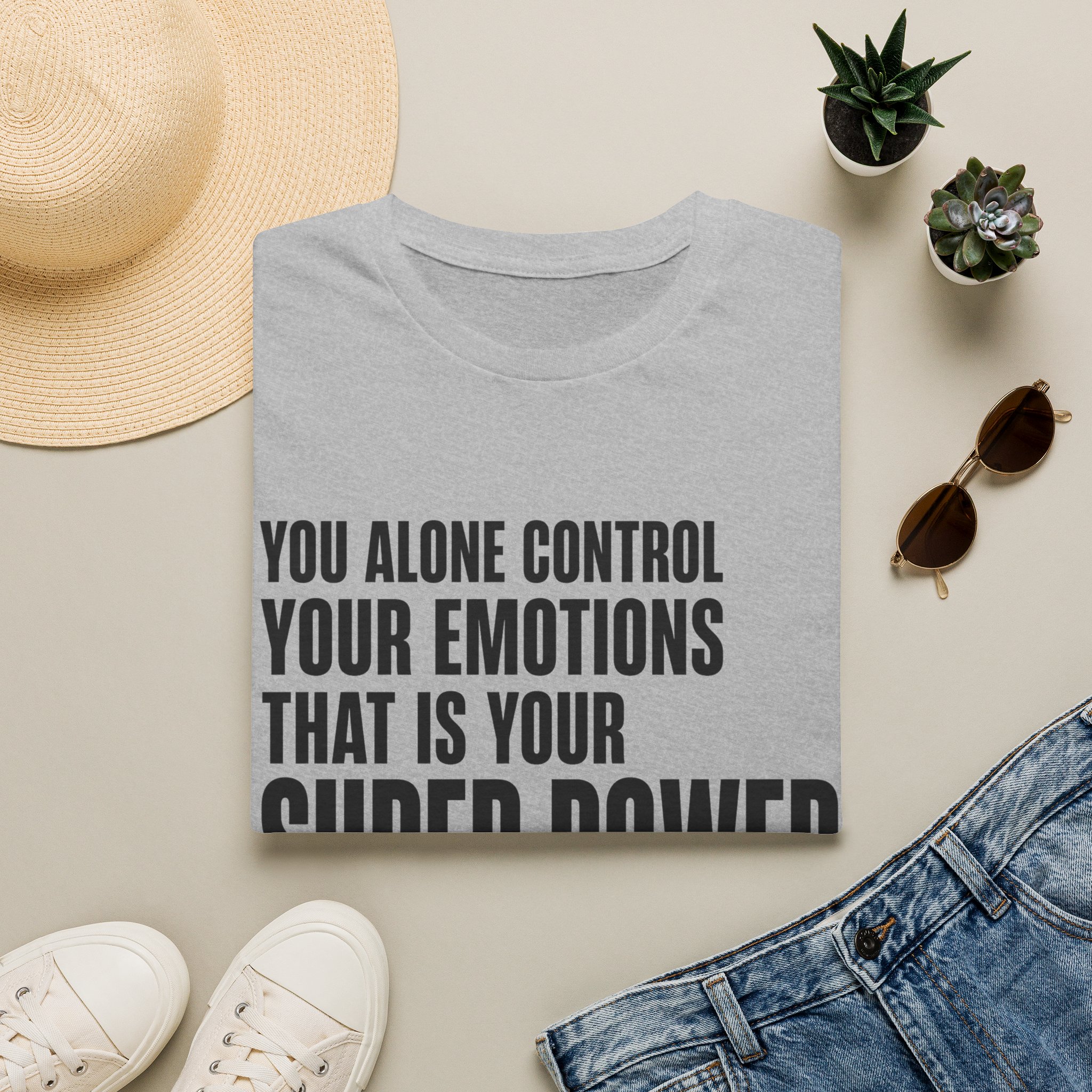 You Alone Control Your Emotions T-Shirt | Motivational Quote Tee - Image 4