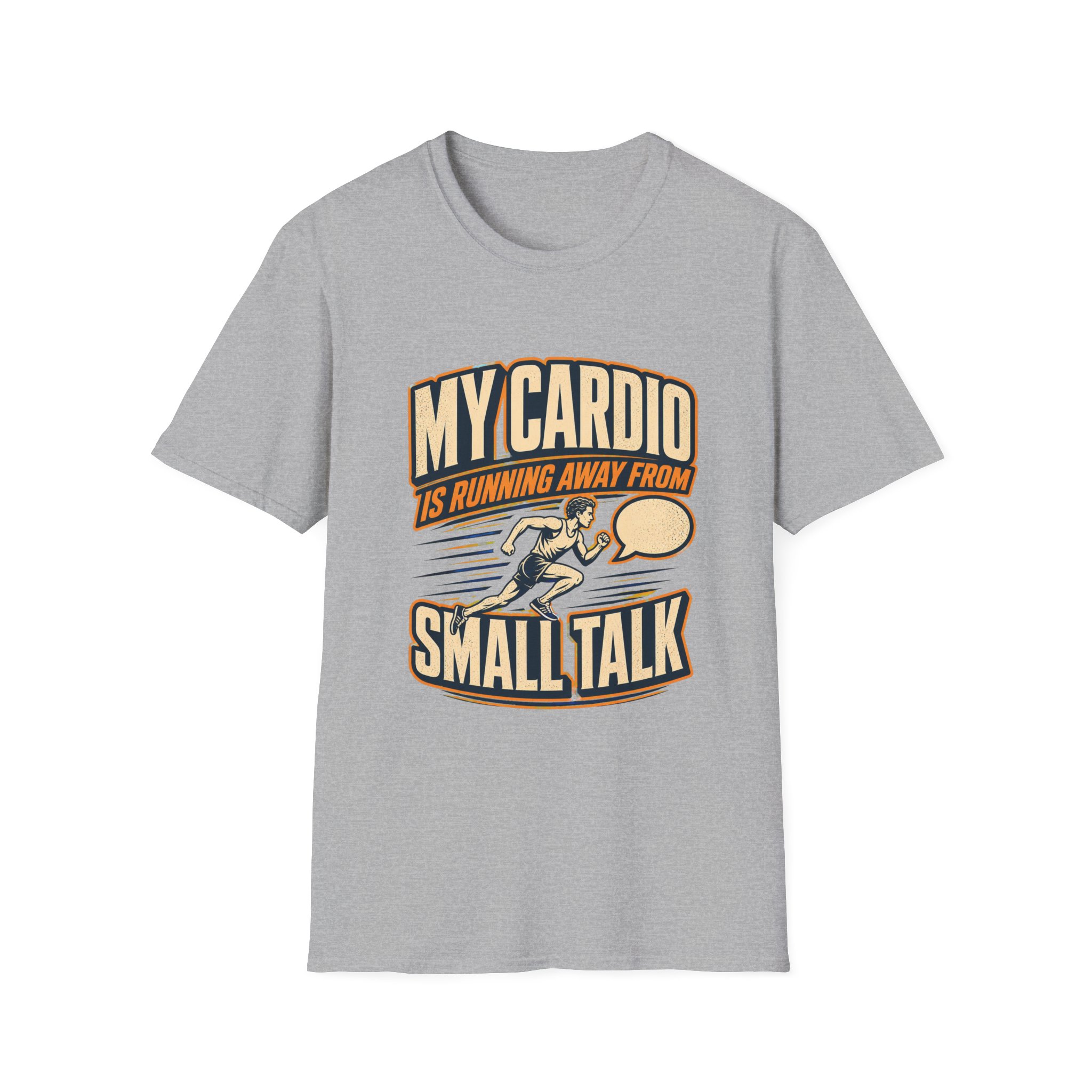 My Cardio Is Running Away From Small Talk T-Shirt | Funny Workout Tee - Image 6