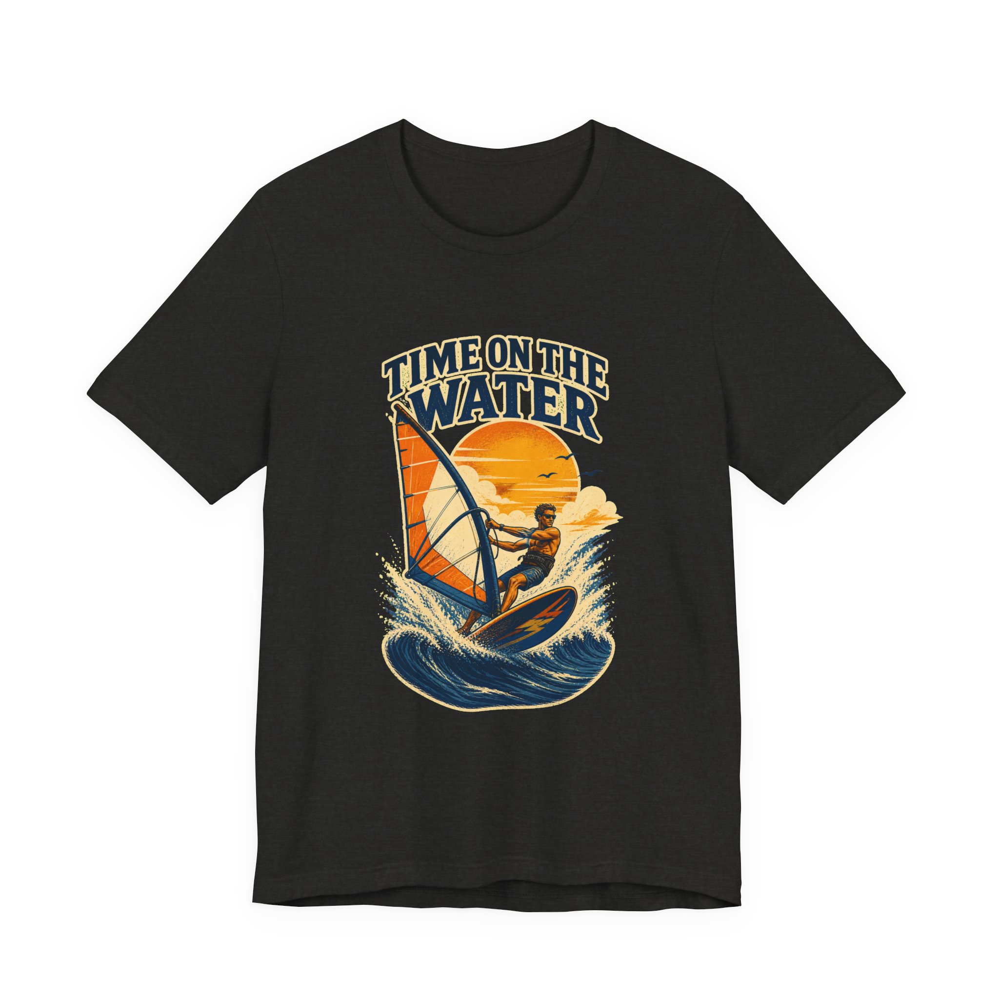 Time on the Water windsurfing tee | Sailboard graphic shirt - Image 16