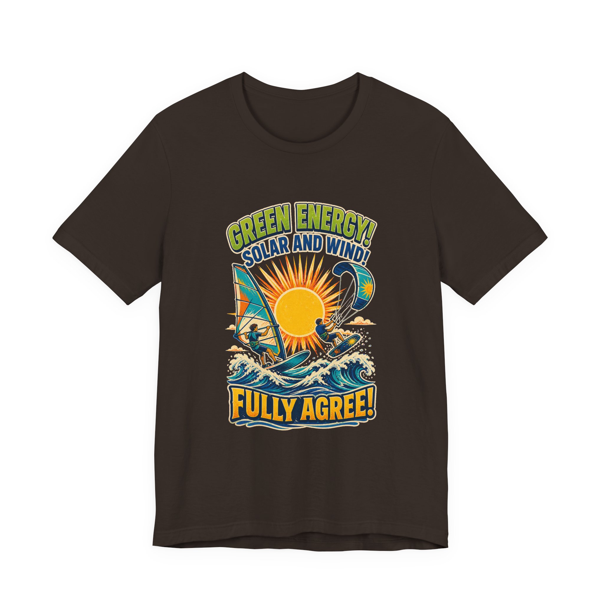 Green Energy Solar and Wind Fully Agree T-Shirt | Renewable Energy Tee - Image 6