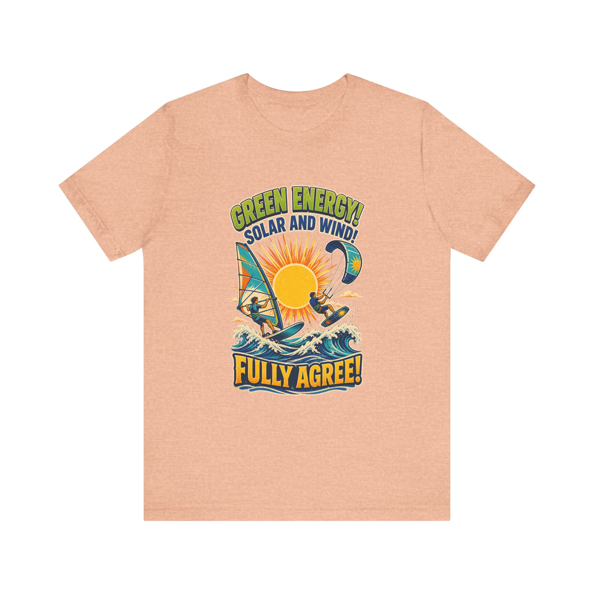 Green Energy Solar and Wind Fully Agree T-Shirt | Renewable Energy Tee - Image 9
