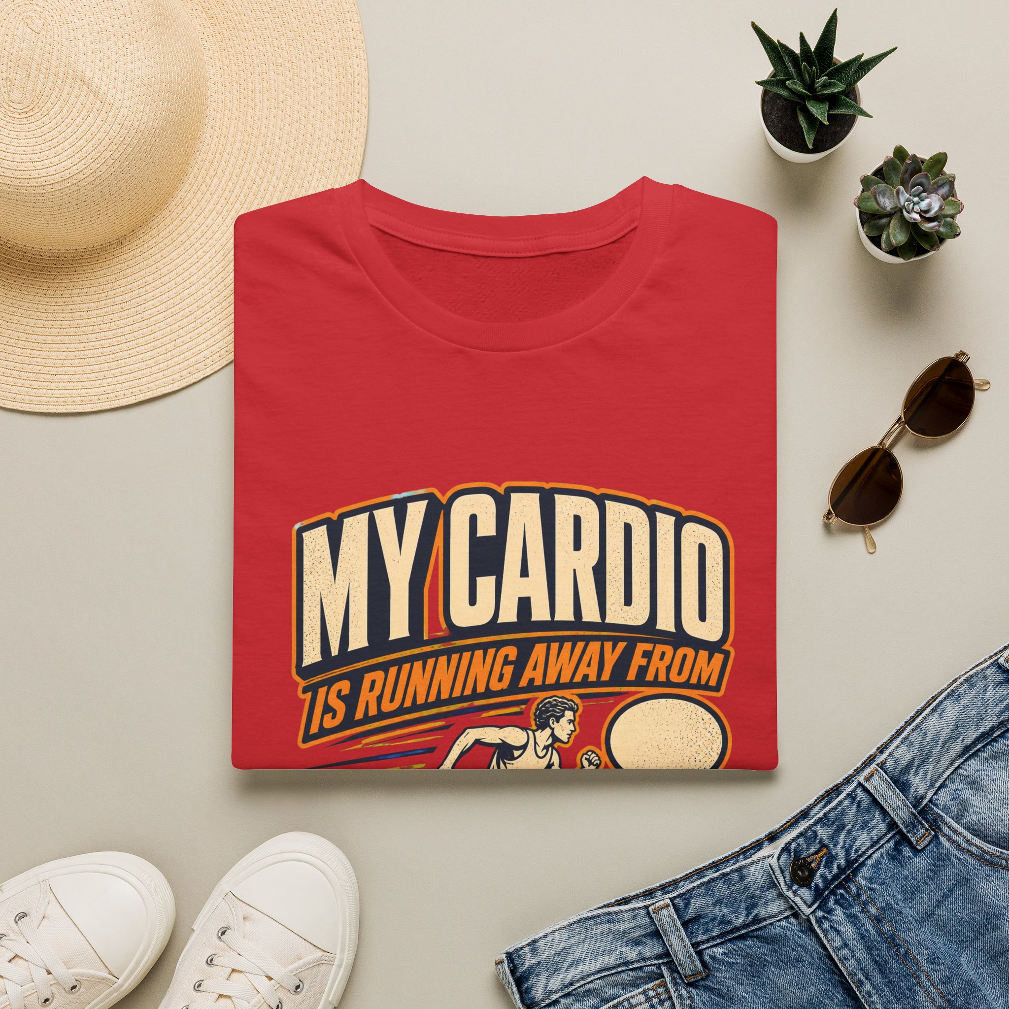 My Cardio Is Running Away From Small Talk T-Shirt | Funny Workout Tee - Image 20
