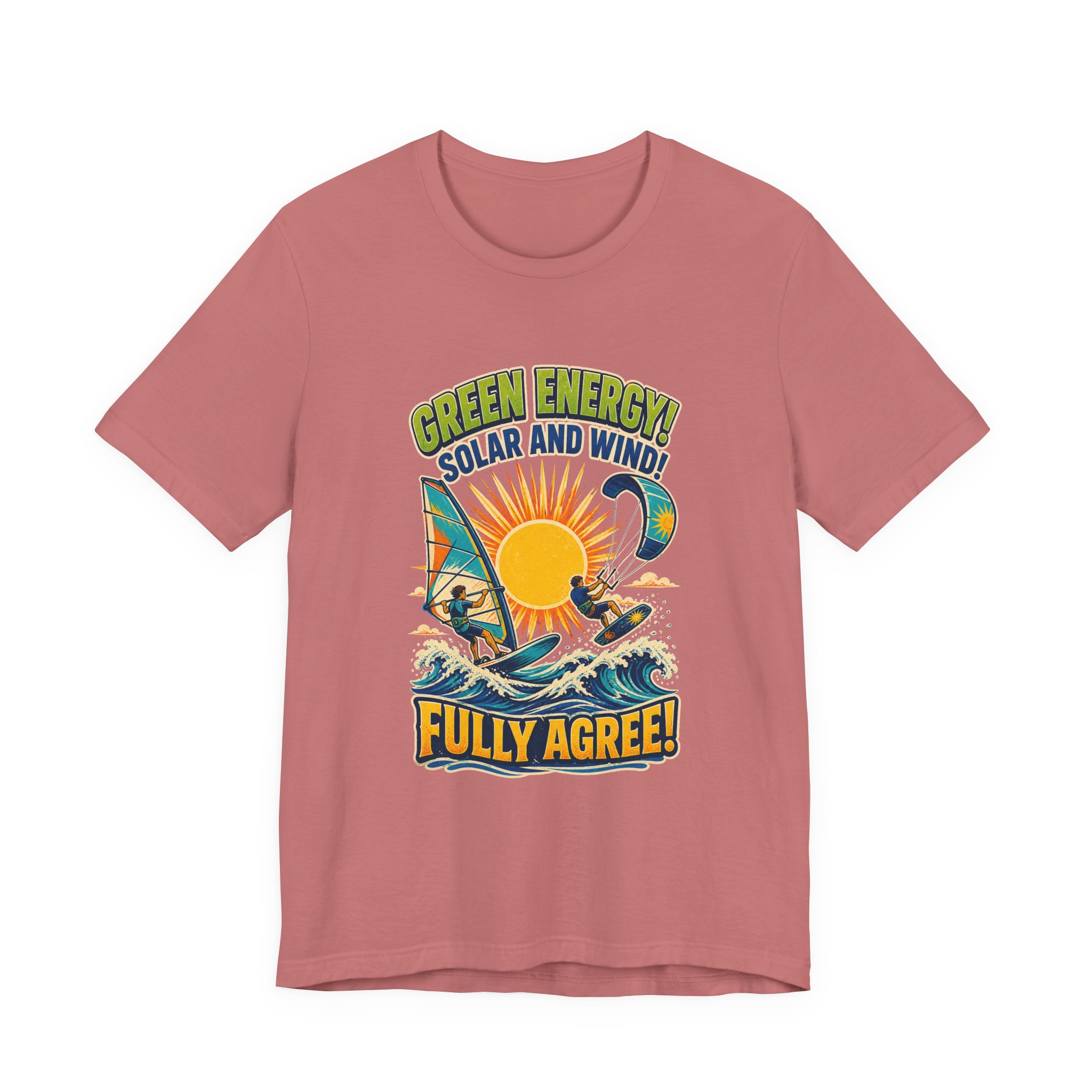 Green Energy Solar and Wind Fully Agree T-Shirt | Renewable Energy Tee - Image 4