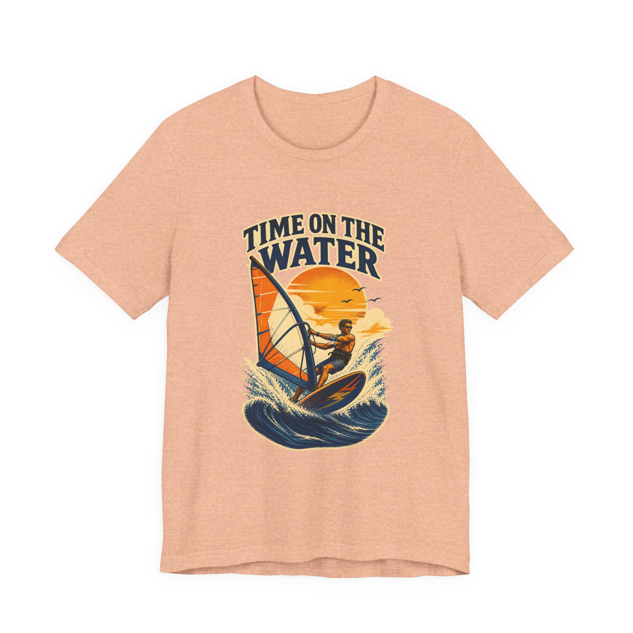 Time on the Water windsurfing tee | Sailboard graphic shirt - Image 17