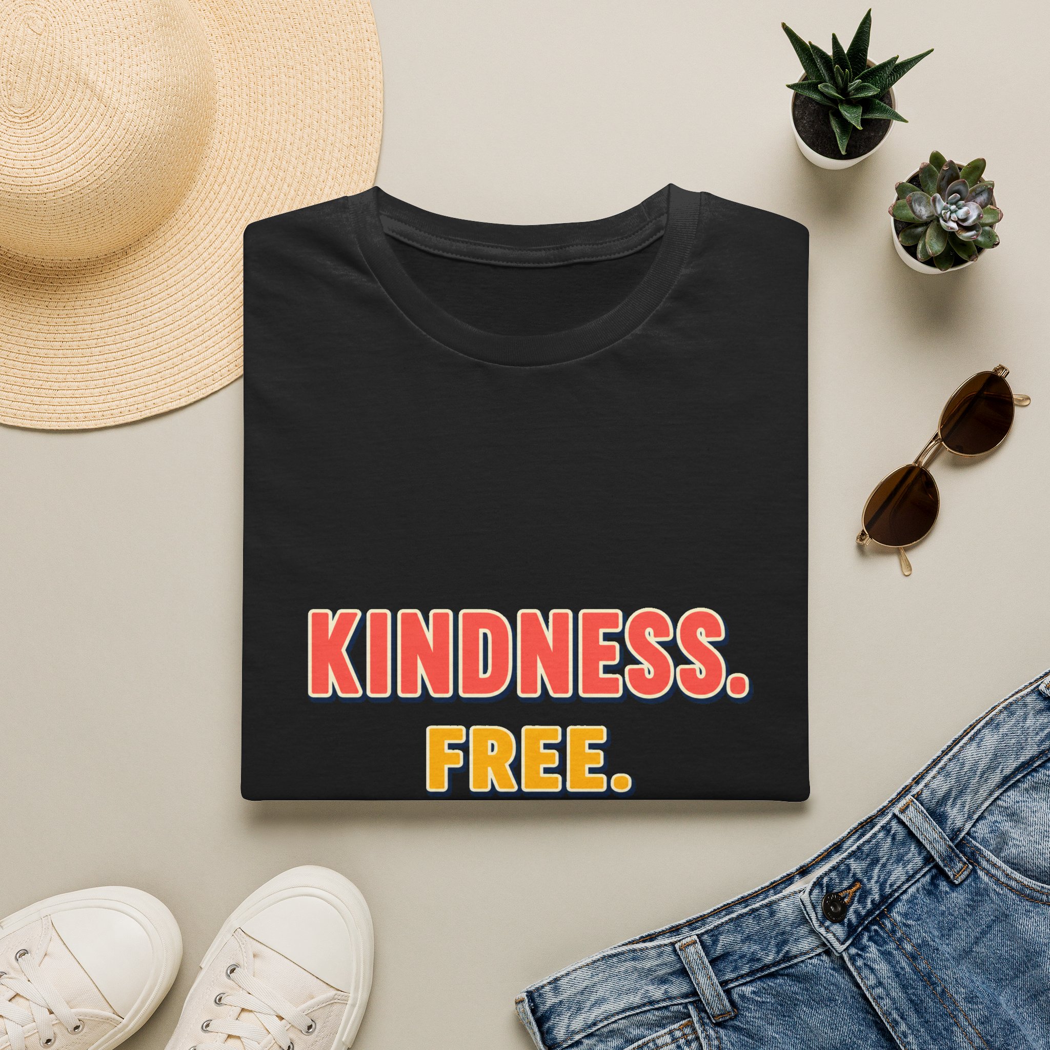Kindness. Free. Priceless. T-Shirt | Positive Message, Rainbow Text - Image 6