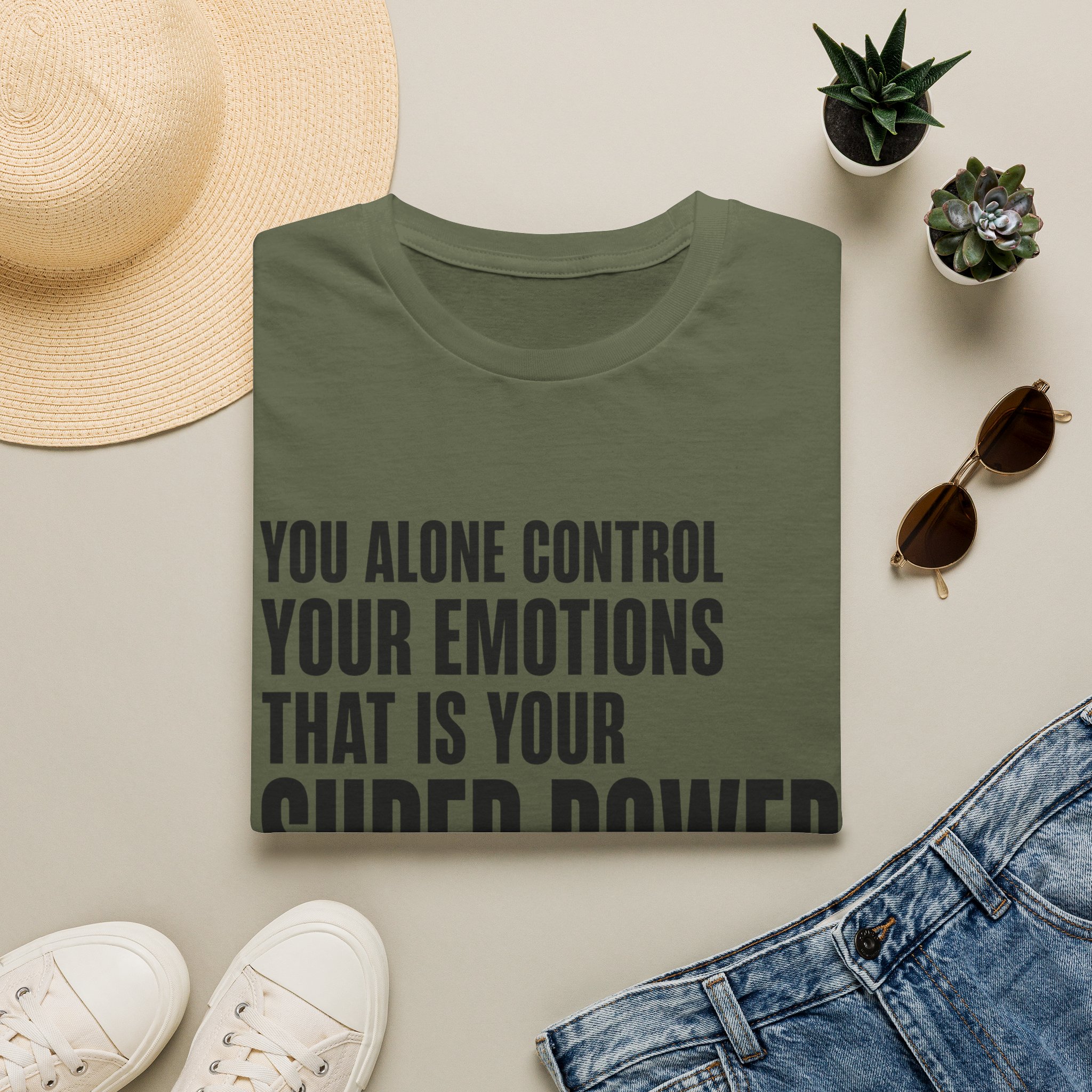 You Alone Control Your Emotions T-Shirt | Motivational Quote Tee - Image 10