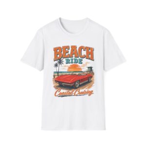 Beach Ride T-Shirt | Vintage Sunset Palm Tree Coastal Cruising