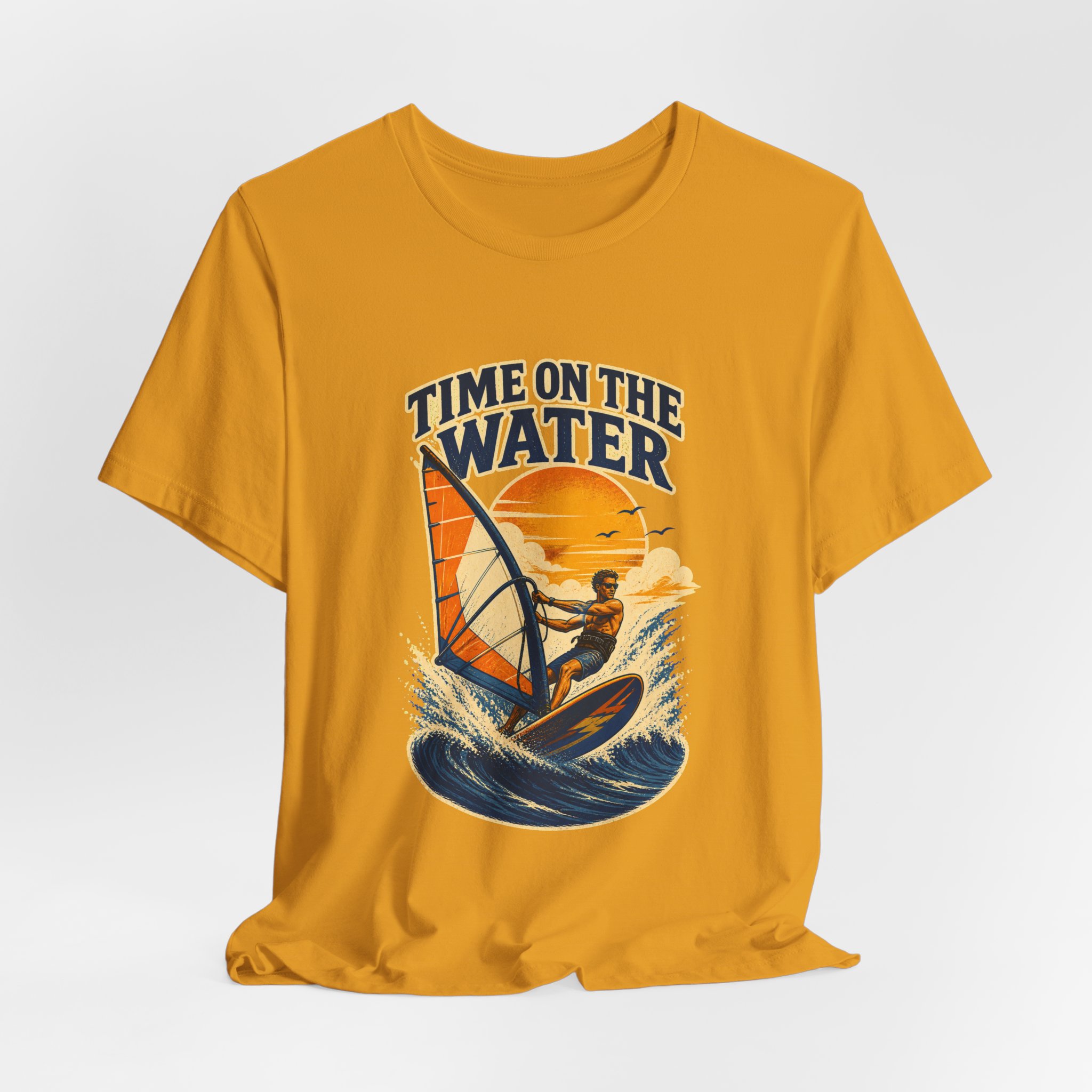 Time on the Water windsurfing tee | Sailboard graphic shirt - Image 23