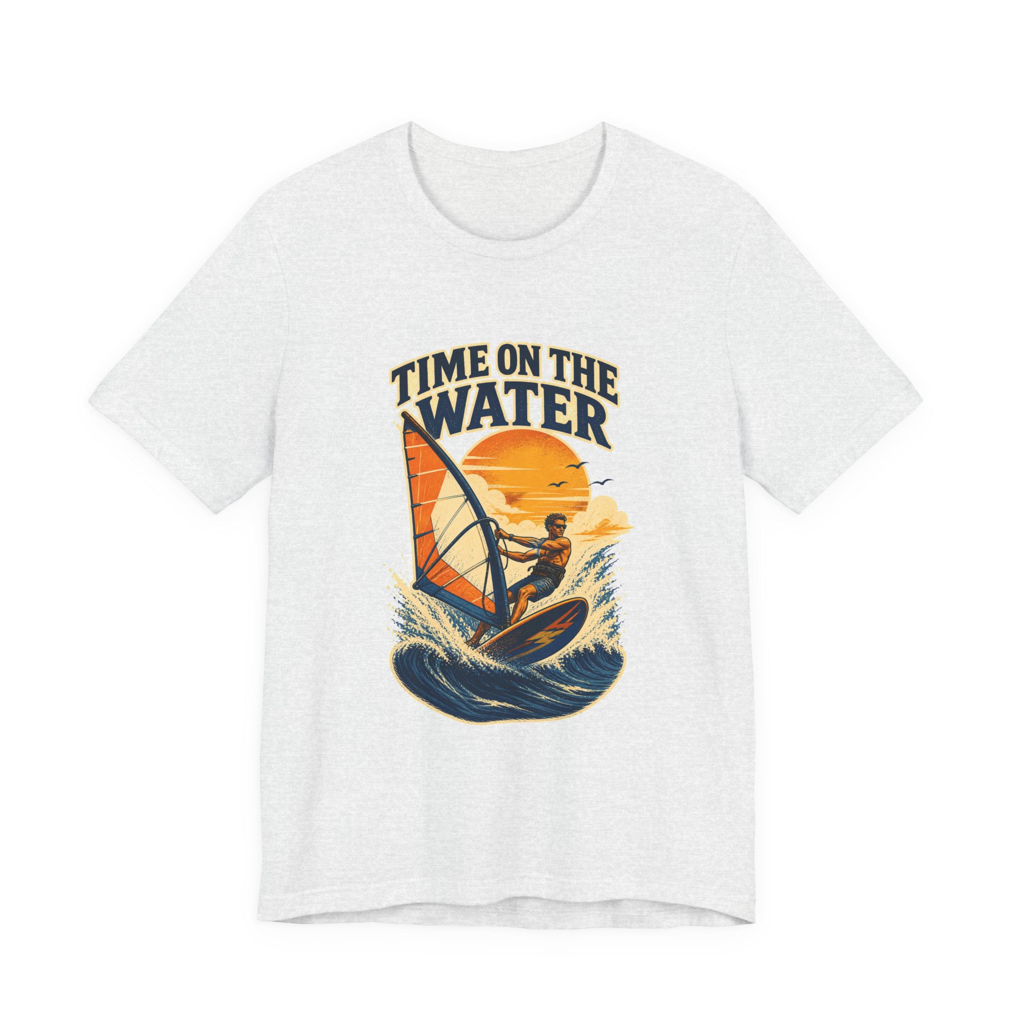 Time on the Water windsurfing tee | Sailboard graphic shirt - Image 13