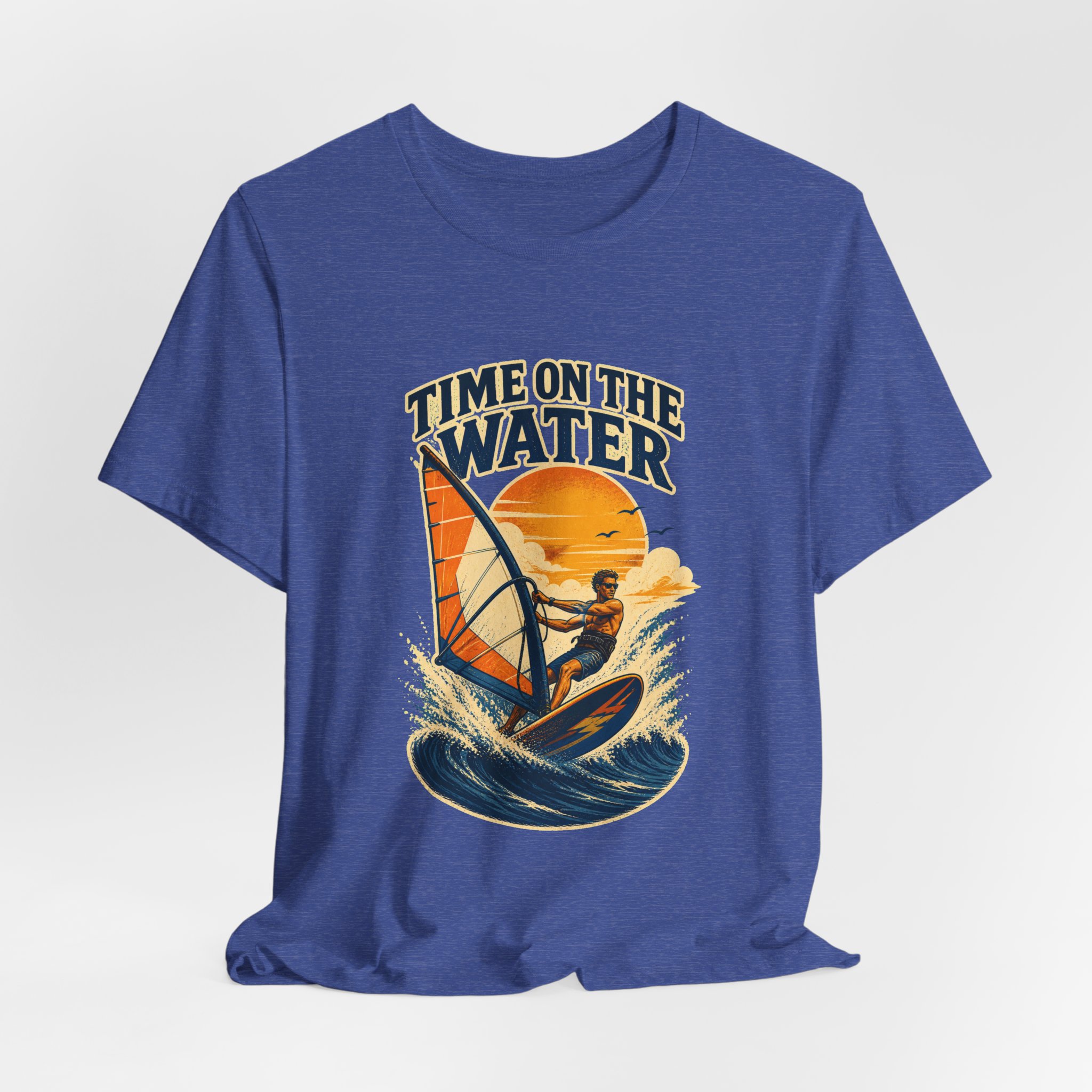 Time on the Water windsurfing tee | Sailboard graphic shirt - Image 12