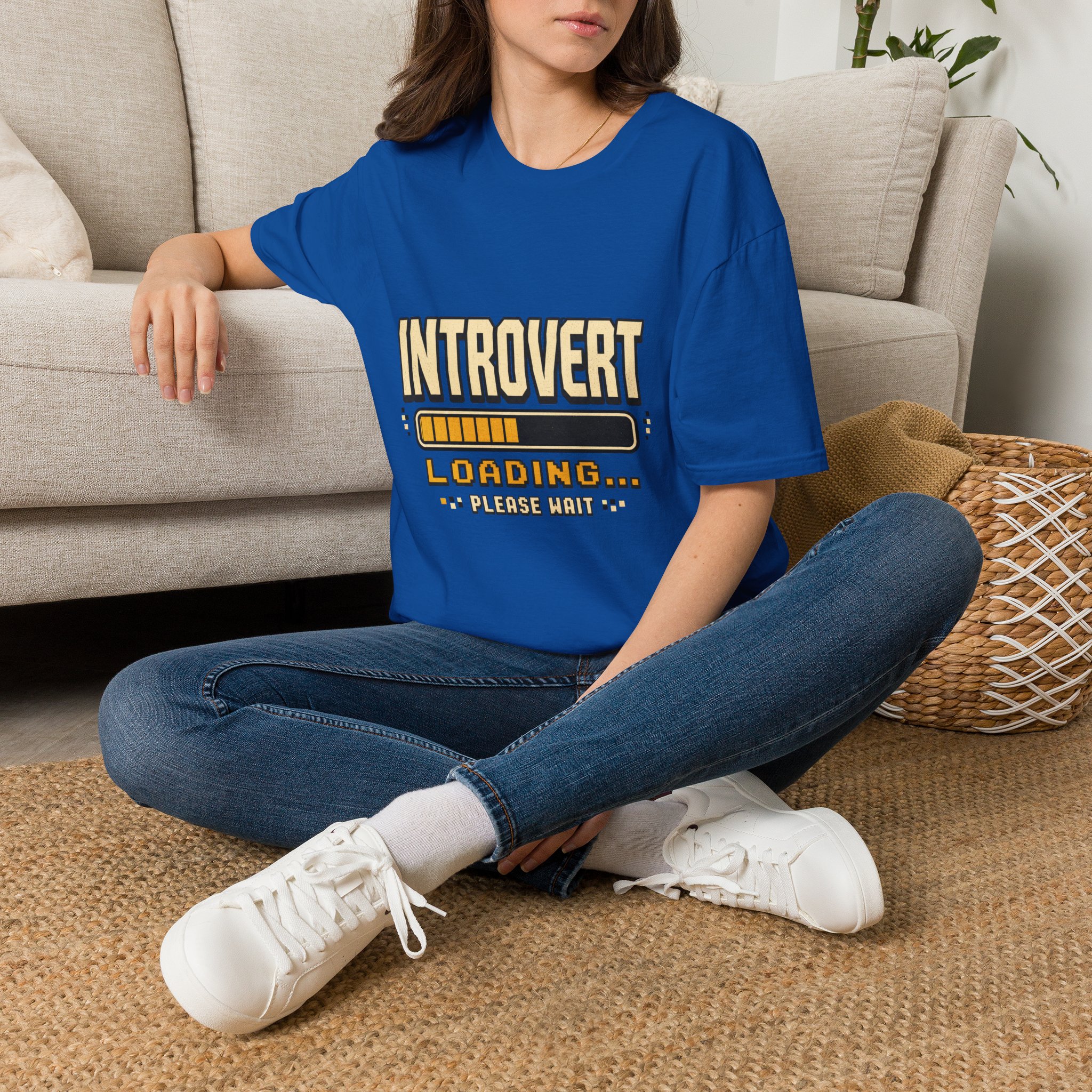 Introvert Loading Graphic Tee | Introvert Shirt, Loading Bar Design - Image 17