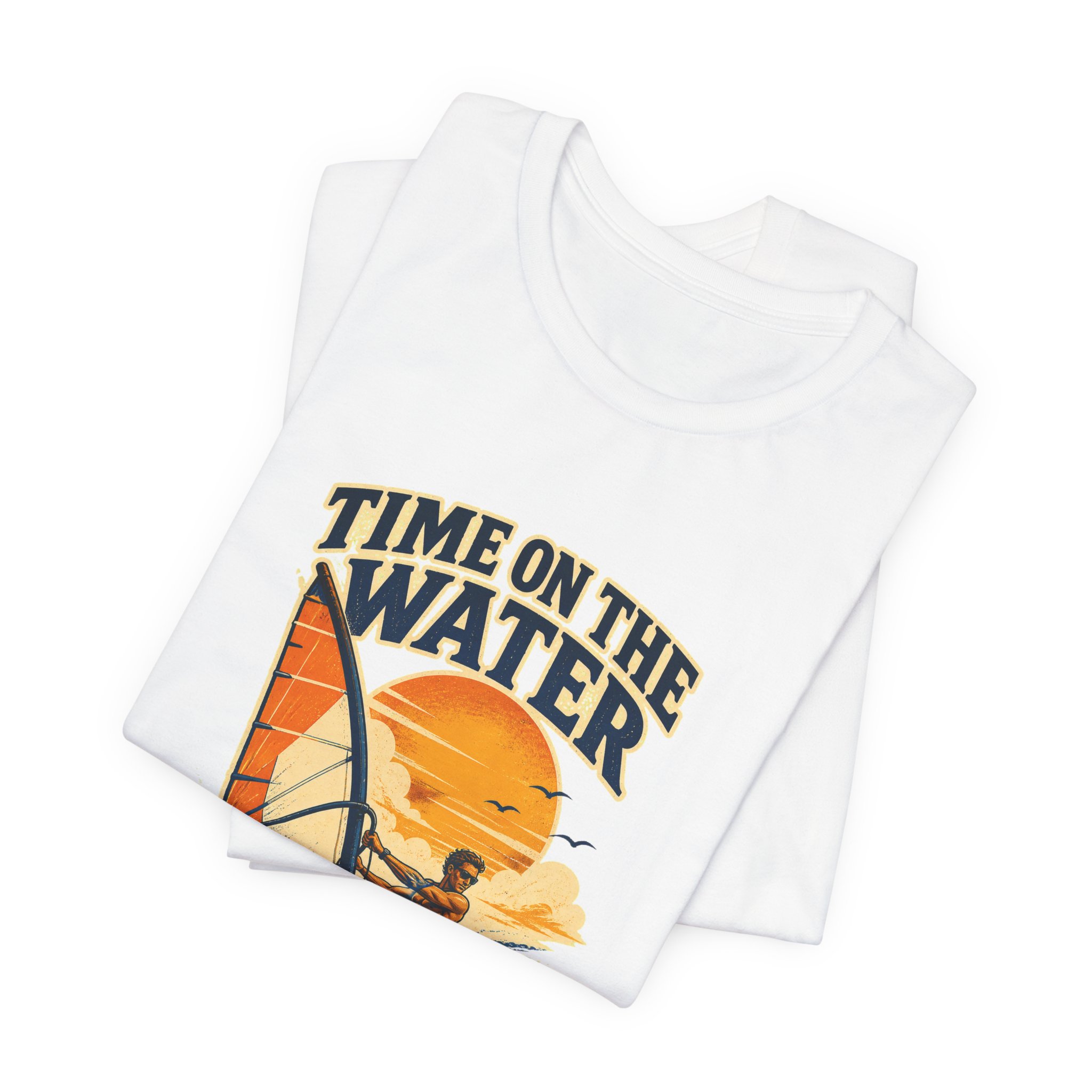 Time on the Water windsurfing tee | Sailboard graphic shirt - Image 2