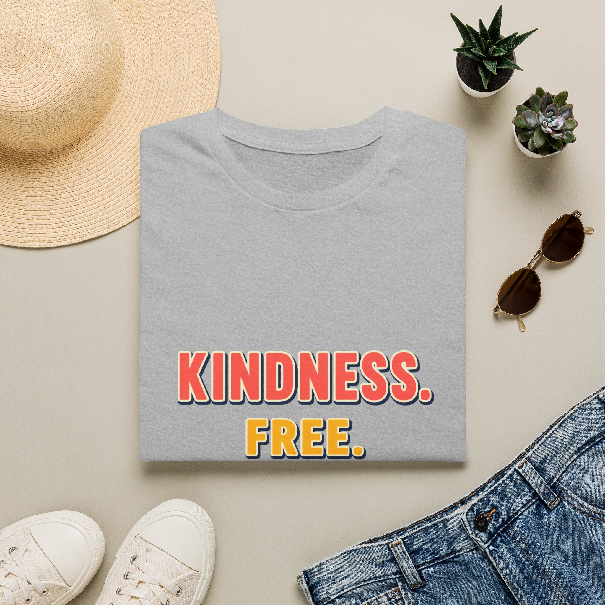 Kindness. Free. Priceless. T-Shirt | Positive Message, Rainbow Text - Image 9