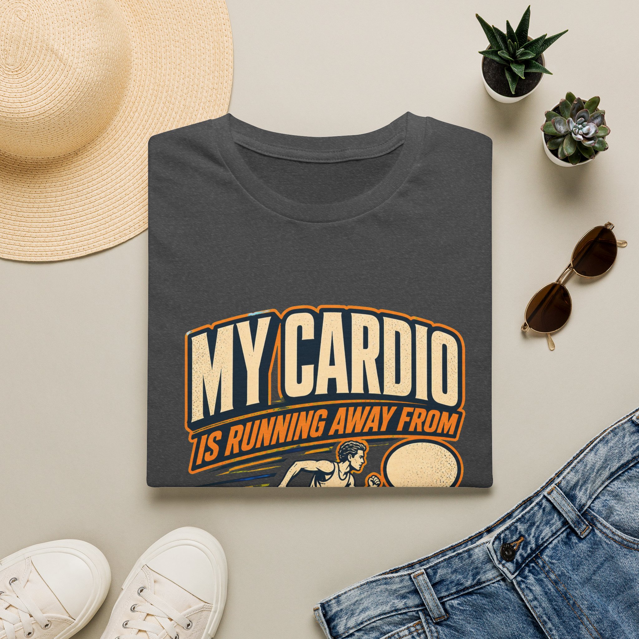My Cardio Is Running Away From Small Talk T-Shirt | Funny Workout Tee - Image 13