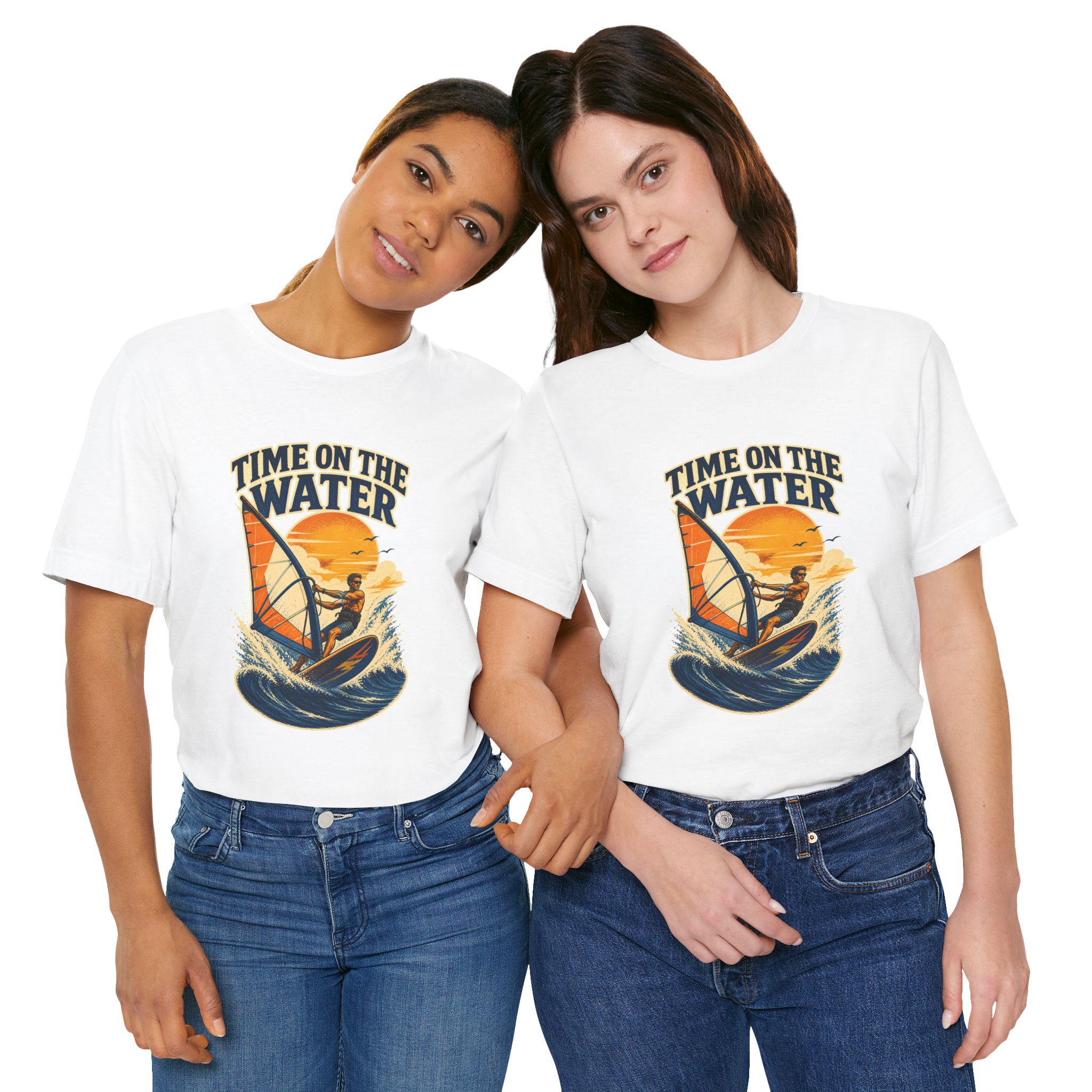 Time on the Water windsurfing tee | Sailboard graphic shirt - Image 7