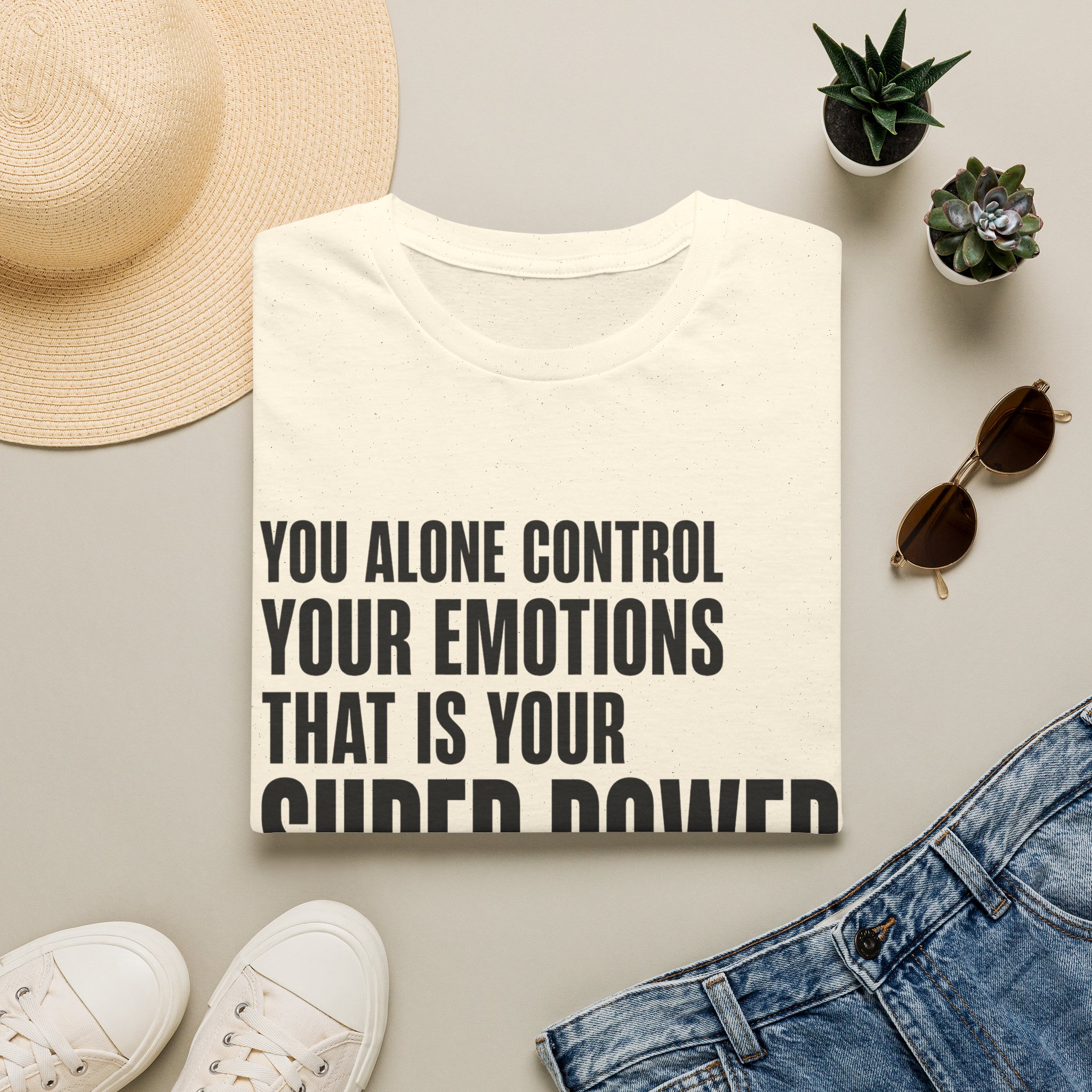 You Alone Control Your Emotions T-Shirt | Motivational Quote Tee - Image 7