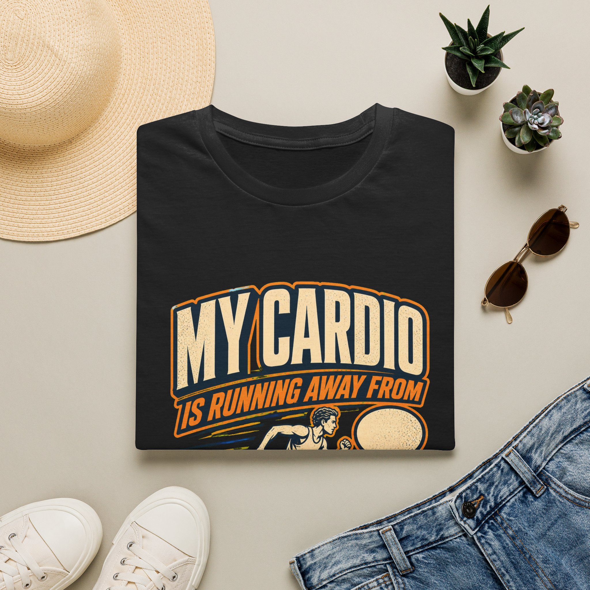 My Cardio Is Running Away From Small Talk T-Shirt | Funny Workout Tee - Image 5