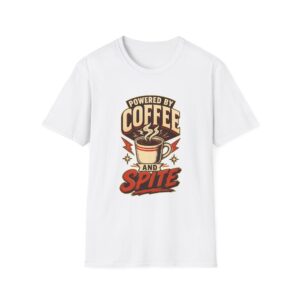 Powered by Coffee and Spite T-Shirt | Retro Coffee Cup Graphic