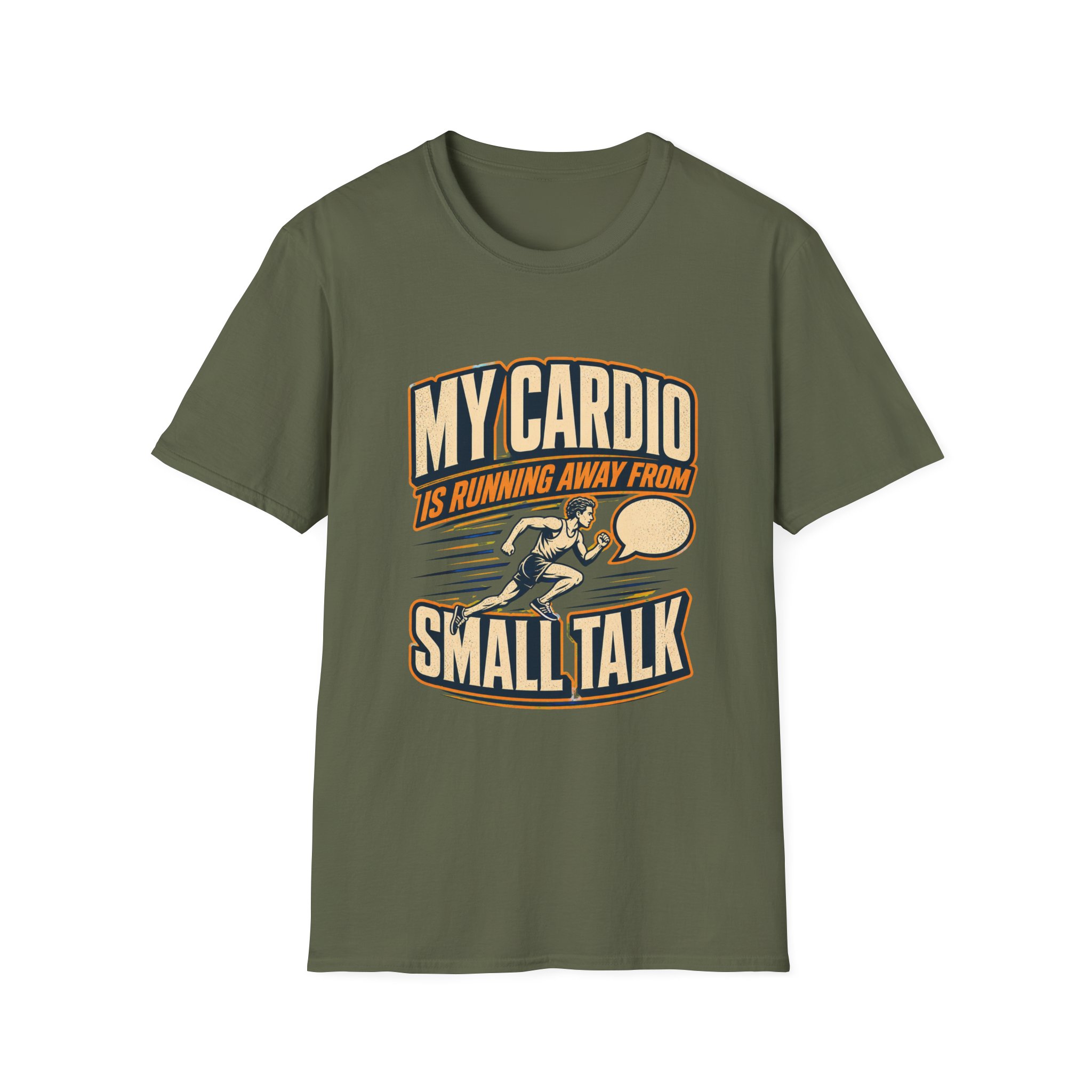 My Cardio Is Running Away From Small Talk T-Shirt | Funny Workout Tee - Image 10