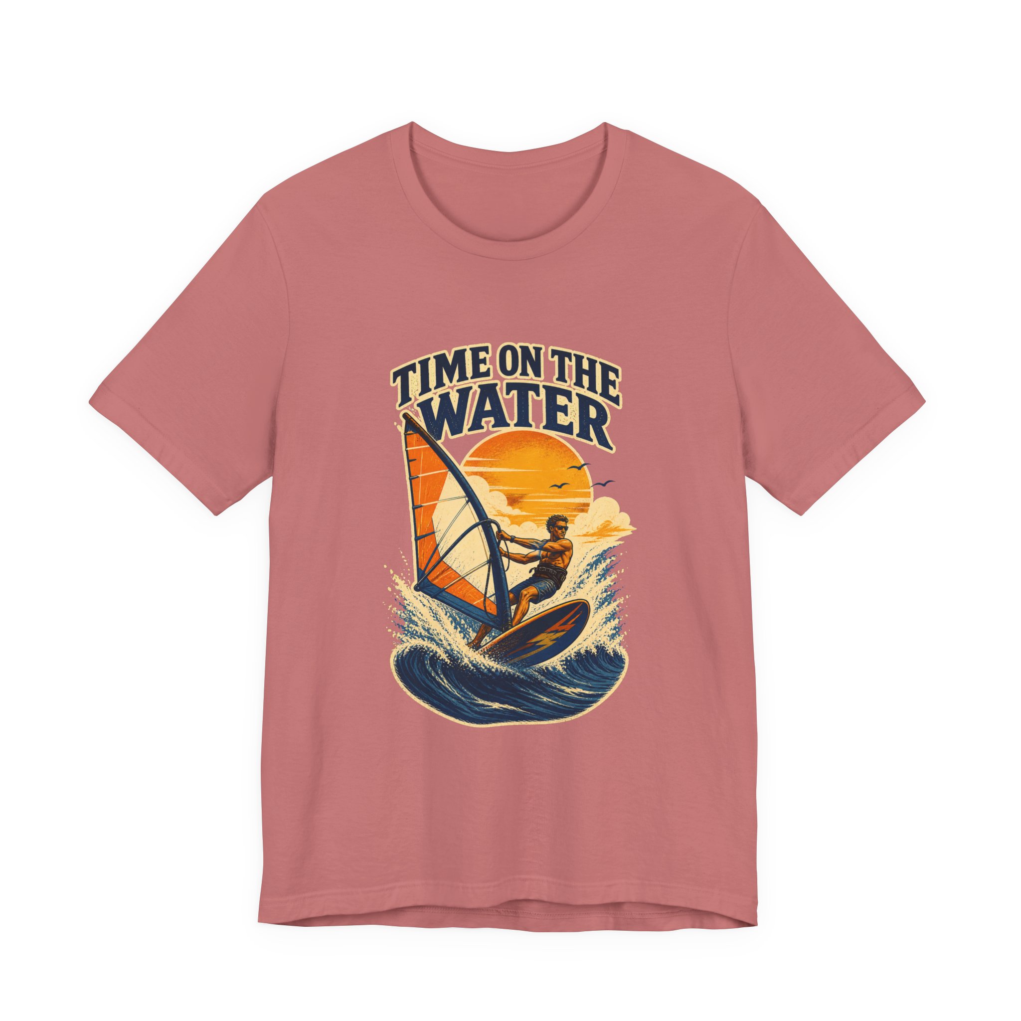 Time on the Water windsurfing tee | Sailboard graphic shirt - Image 9