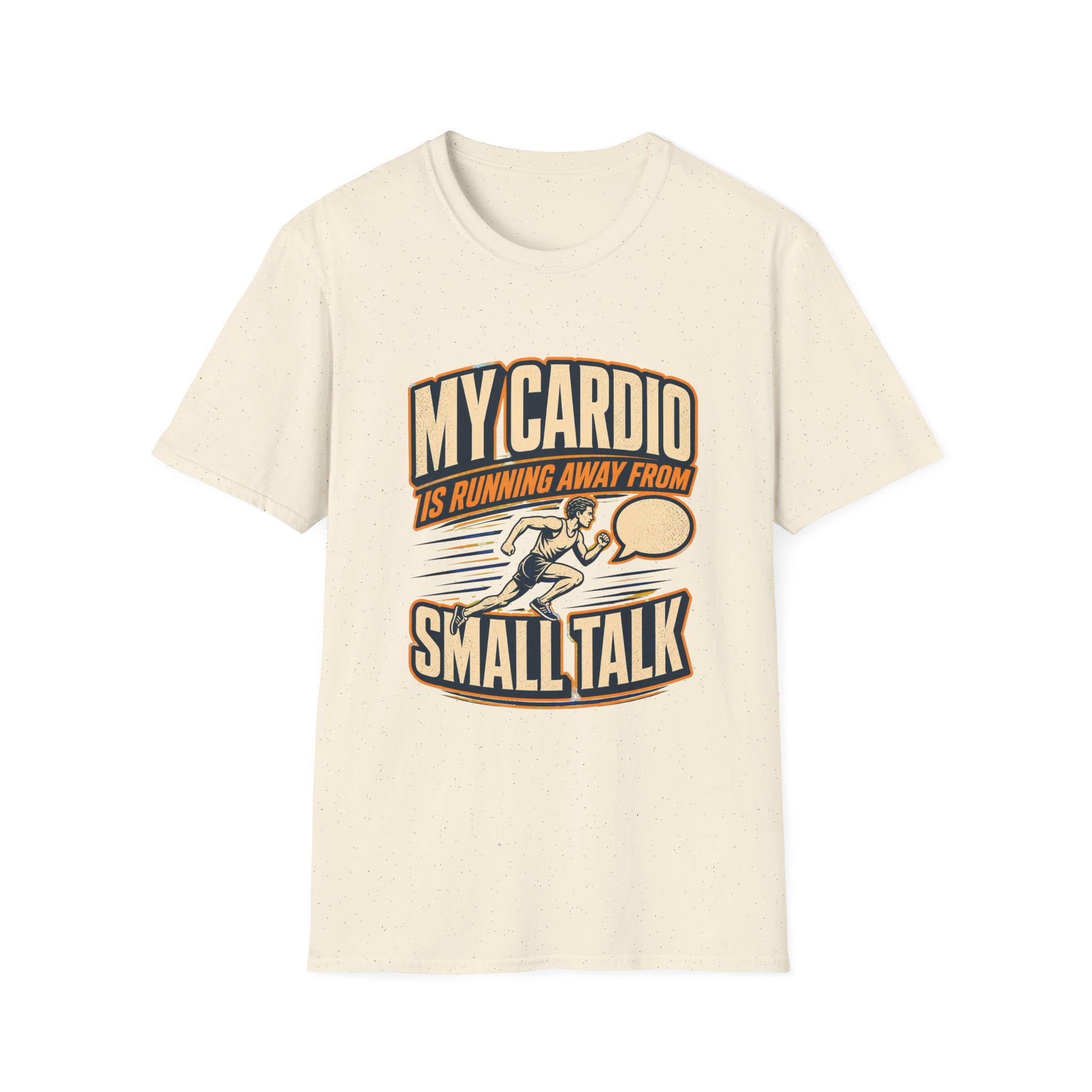 My Cardio Is Running Away From Small Talk T-Shirt | Funny Workout Tee - Image 9