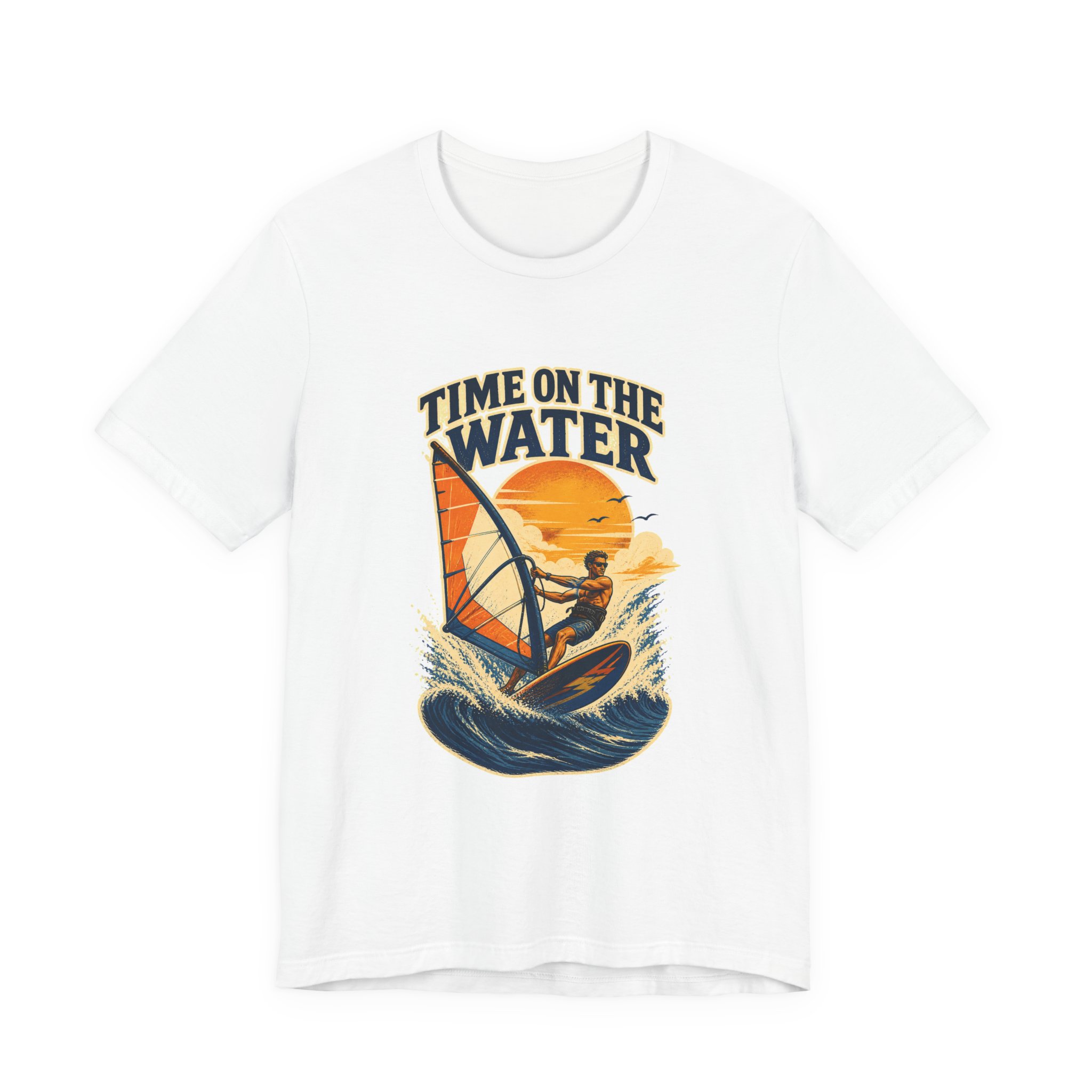 Time on the Water windsurfing tee | Sailboard graphic shirt - Image 3