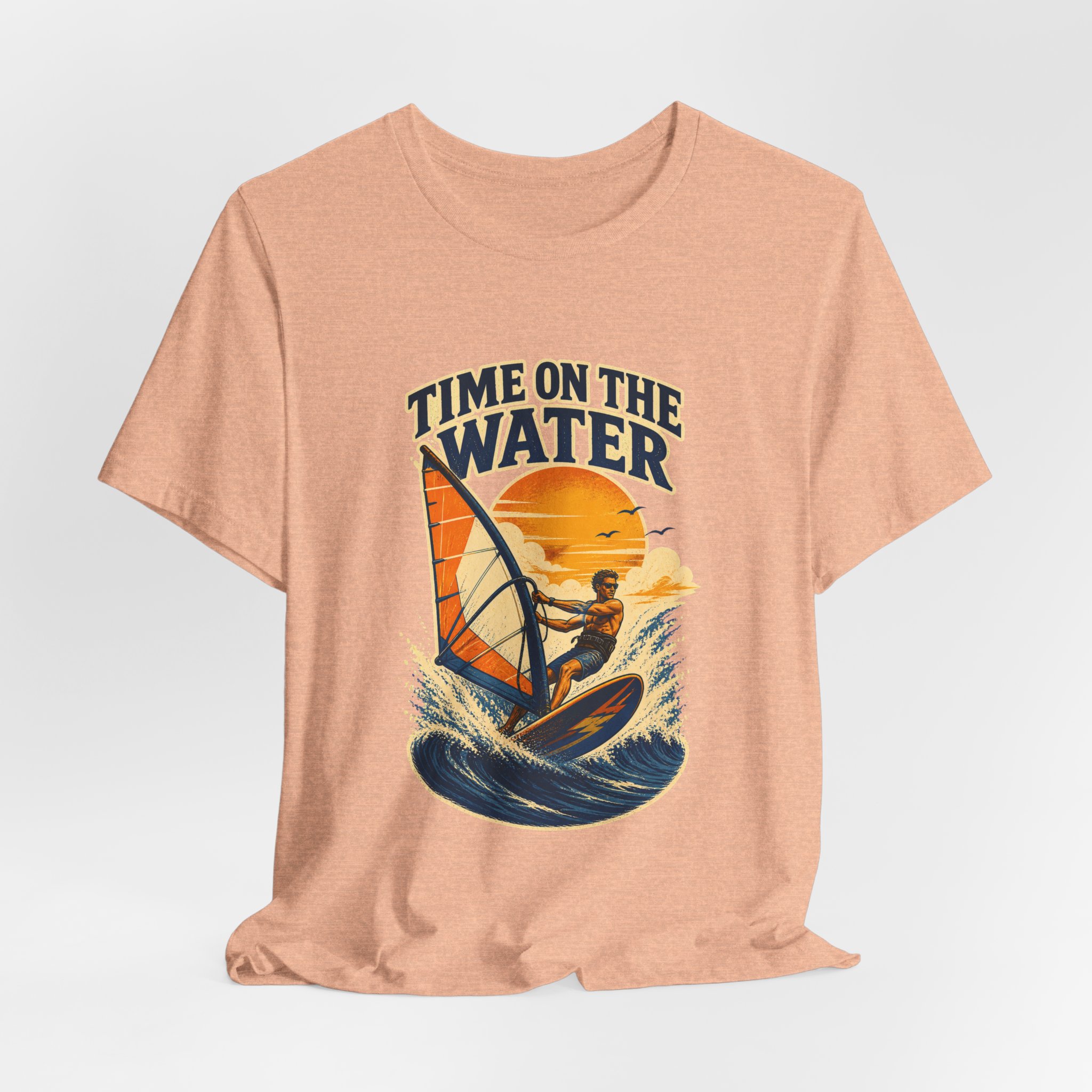 Time on the Water windsurfing tee | Sailboard graphic shirt - Image 18
