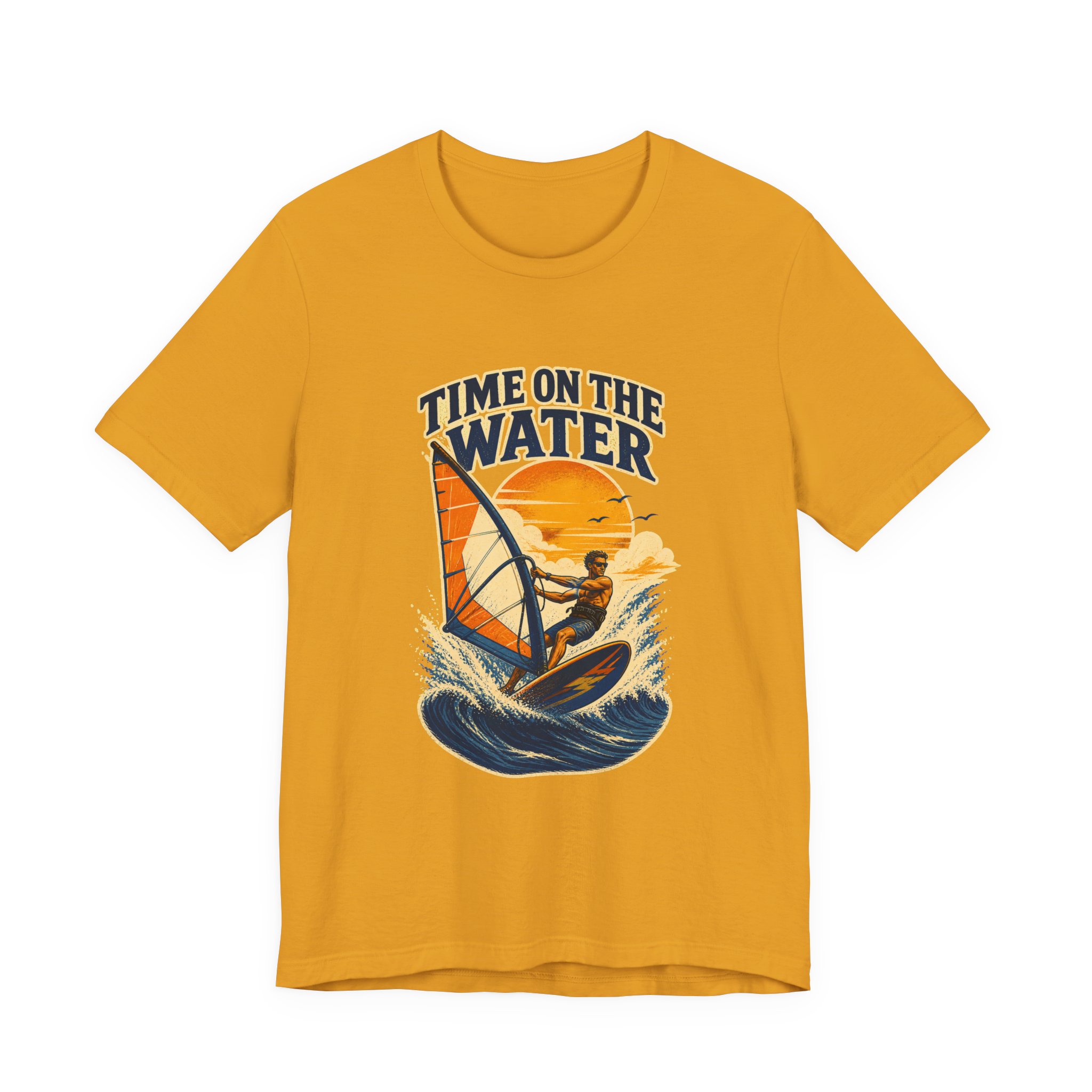 Time on the Water windsurfing tee | Sailboard graphic shirt - Image 22